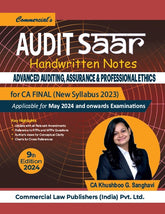 Commercial's Audit SAAR Handwritten Notes Book For CA Final By CA Khushboo Girish Sanghavi